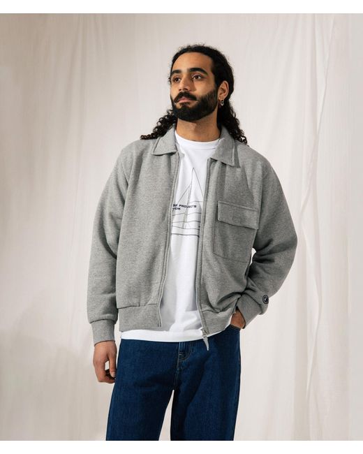 Universal Works Gray Relaxed Fit Tyler Zip Through Sweatshirt for men