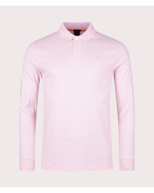 Boss Pink Slim Fit Passerby Polo Shirt for men