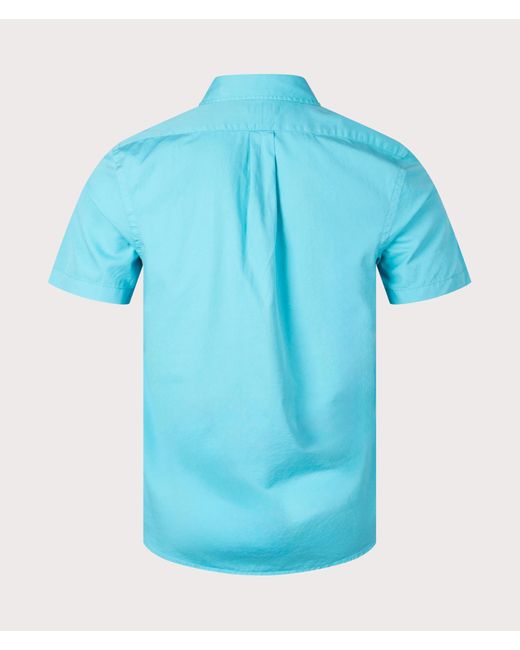 Polo Ralph Lauren Blue Slim Fit Short Sleeve Twill Sport Shirt for men