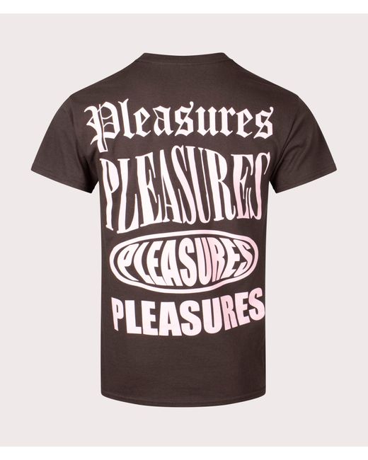 Pleasures Brown Stack T-shirt for men