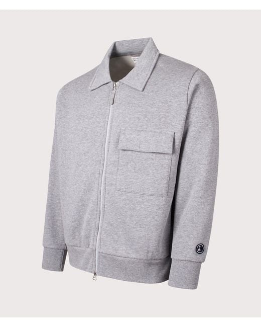 Universal Works Gray Relaxed Fit Tyler Zip Through Sweatshirt for men
