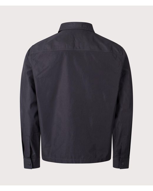 HUGO Blue Oversized Zip Through Evalom Overshirt for men