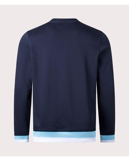 PS by Paul Smith Blue Contrast Ribbed Sweatshirt for men