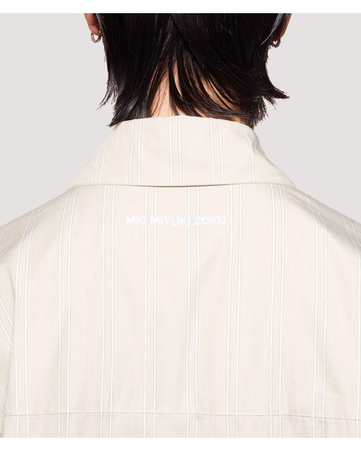 MKI Miyuki-Zoku White Box Fit Poplin Stripe Dress Shirt for men