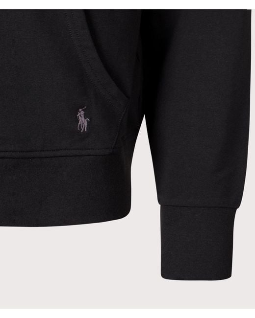 Polo Ralph Lauren Black Zip Through Lightweight Hoodie for men