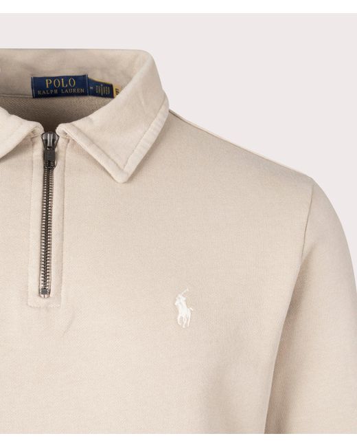 Polo Ralph Lauren Natural Quarter Zip Sweatshirt for men