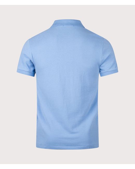 Polo Ralph Lauren Blue Slim Fit Mesh Polo Shirt for men