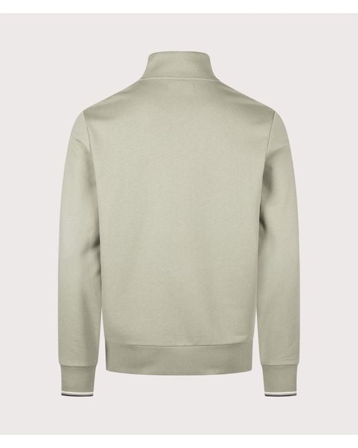 Fred Perry Natural Regular Fit Quarter Zip Sweatshirt for men