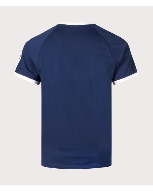 Adidas Originals Blue Slim Fit Adicolor Classics 3-Stripes T-Shirt for men