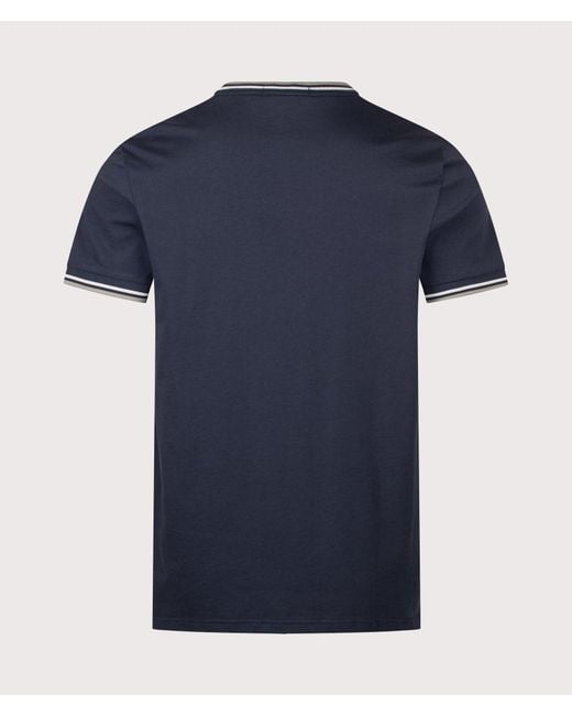 Fred Perry Blue Regular Fit Twin Tipped T-Shirt for men