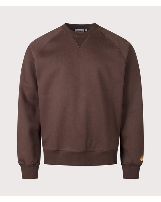 Carhartt Brown Regular Fit Chase Sweatshirt for men