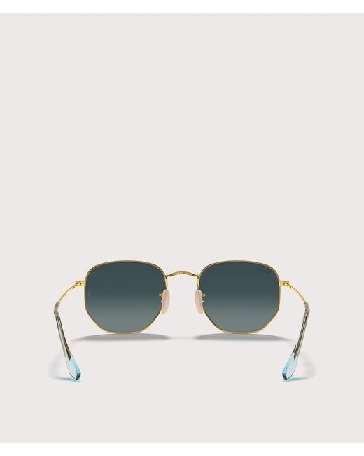 Ray-Ban Blue Hexagonal Flat Lenses Sunglasses for men