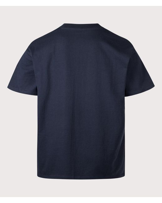 Carhartt Blue Loose Fit American Script T-Shirt for men