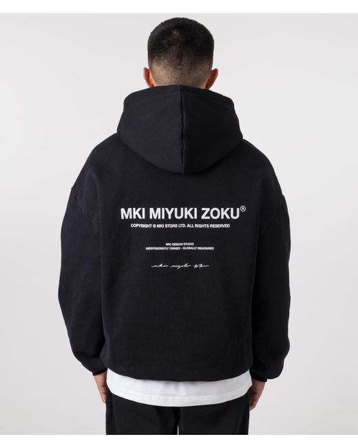 MKI Miyuki-Zoku Black Oversized Design Studio Hoodie for men