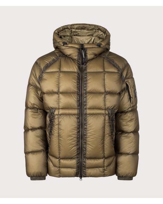 C P Company Green D.D. Shell Hooded Down Jacket for men
