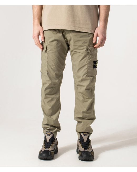 Stone Island Natural Regular Tapered Fit Cargo Pants for men
