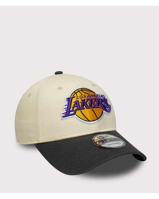 KTZ Black La Lakers Nba Colour Block 9Forty Adjustable Cap for men