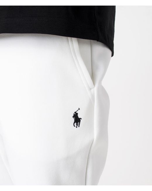 Polo Ralph Lauren White Double Knit Pony Logo Joggers for men