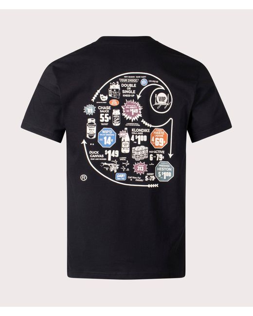 Carhartt Black Catalogue C Logo T-Shirt for men