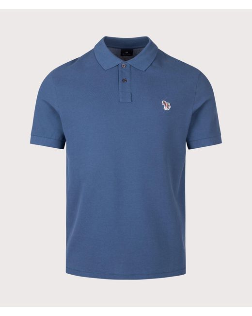 Paul Smith Blue Regular Fit Zebra Polo Shirt for men
