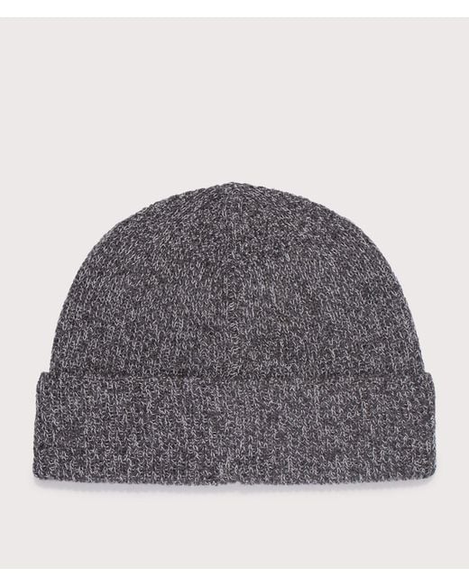 Stone Island Gray Reflective Knit Beanie for men