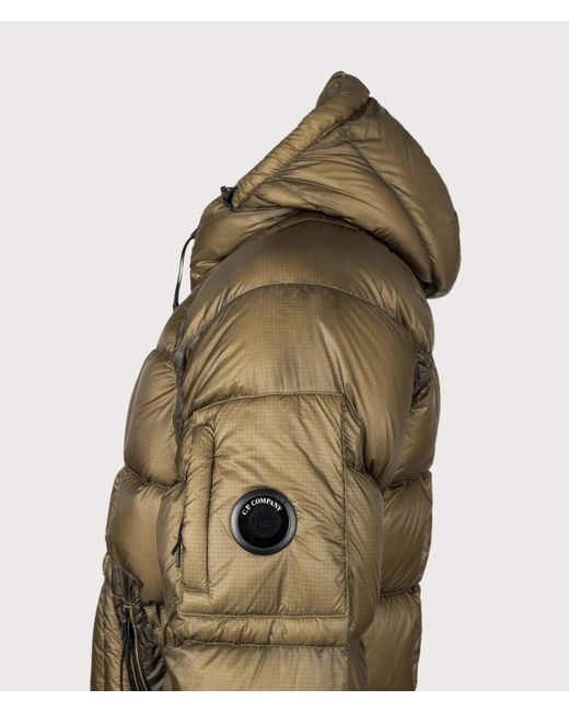 C P Company Green D.D. Shell Hooded Down Jacket for men