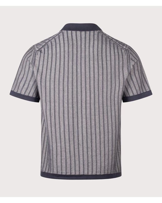 Boss Blue Relaxed Fit Kodd Knitted Polo Shirt for men