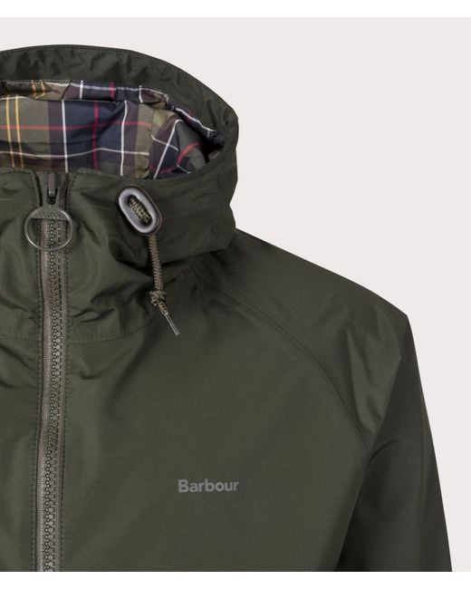 Barbour Green Hooded Domus Waterproof Jacket for men