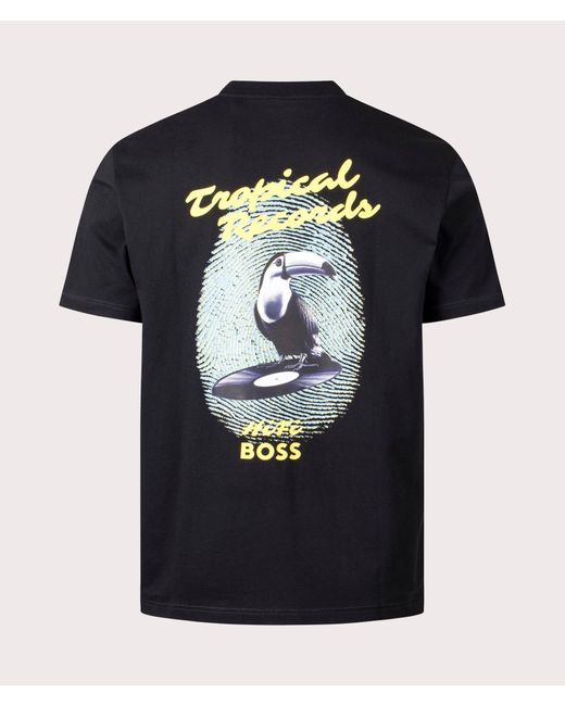 Boss Black Relaxed Fit Te Records T-shirt for men