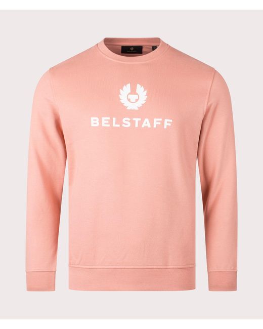Belstaff Pink Signature Crewneck Sweatshirt for men