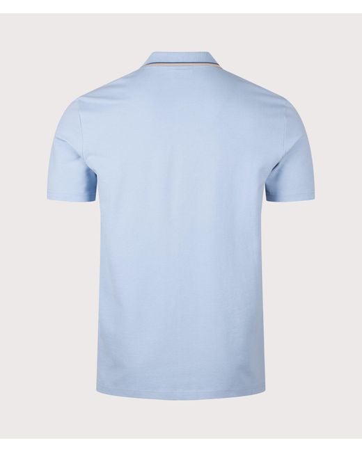 Paul Smith Blue Regular Fit Button Through Polo Shirt for men