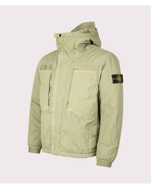 Stone Island Green Warp Rib Nylon-Tc Jacket for men