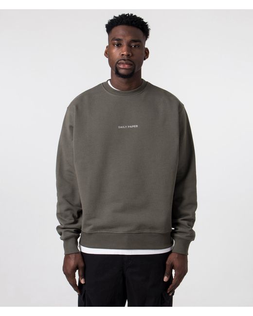 Daily Paper Gray Relaxed Fit Shield Crowd Sweatshirt for men