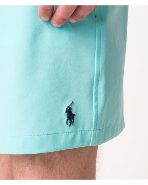 Polo Ralph Lauren Green Regular Fit Traveler Mid Trunks for men