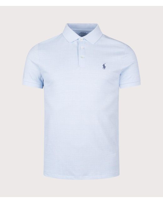 Polo Ralph Lauren Blue Custom Slim Fit Stretch Mesh Polo Shirt for men
