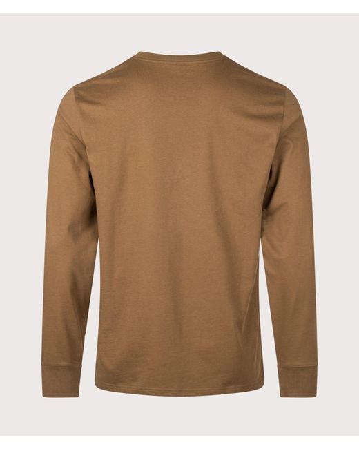 Carhartt Brown Regular Fit Long Sleeve Pocket T-Shirt for men