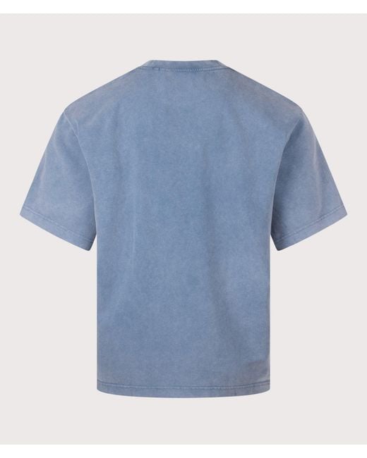 Axel Arigato Blue Oversized Fit Distort Washed T-Shirt for men