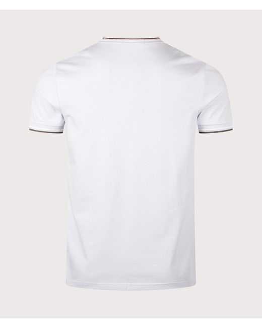 Fred Perry White Regular Fit Twin Tipped T-Shirt for men