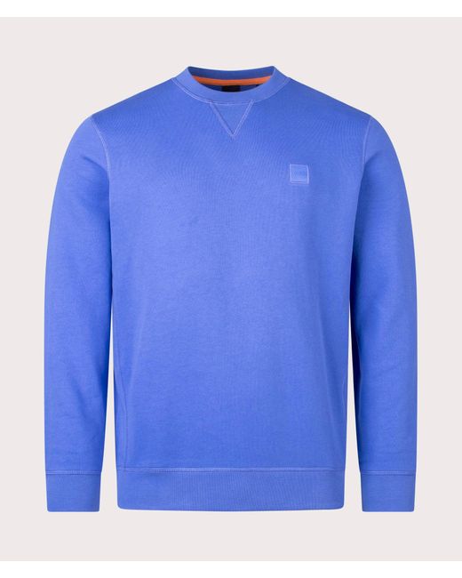 Boss Blue Relaxed Fit Westart Sweatshirt for men