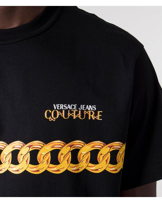 Versace Black Logo Chain T-shirt for men