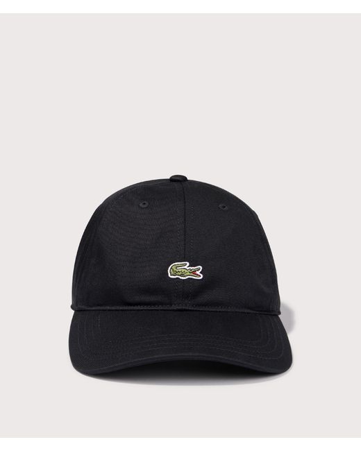 Lacoste Black Cotton Twill Cap for men