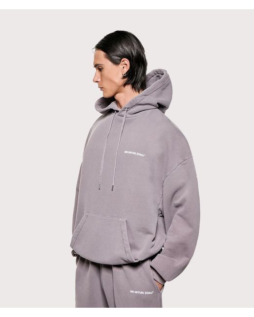 MKI Miyuki-Zoku Gray Oversized Uniform Hoodie for men