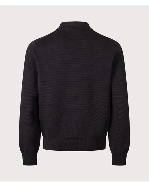 HUGO Blue Relaxed Fit Long Sleeve San Pauley Polo Shirt for men