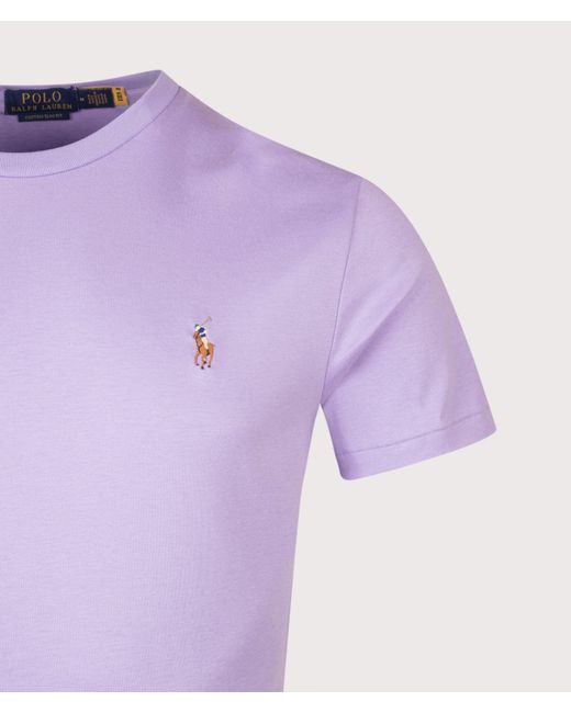 Polo Ralph Lauren Purple Custom Slim Fit Pima T-Shirt for men