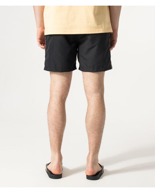 Paul Smith Black Regular Fit Signature Stripe Swim Shorts for men