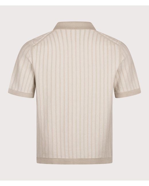 Boss Natural Relaxed Fit Kodd Knitted Polo Shirt for men