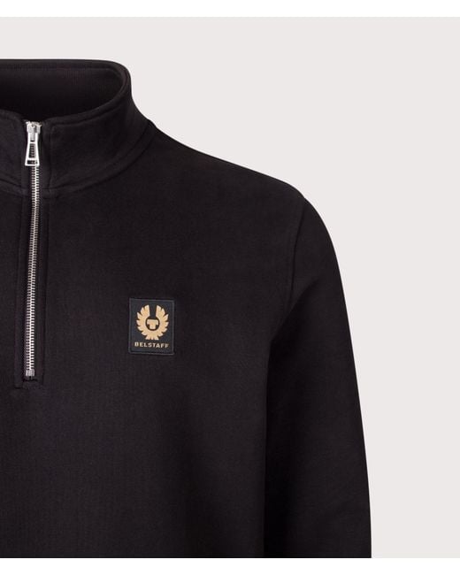 Belstaff Blue Regular Fit Quarter Zip Sweatshirt for men