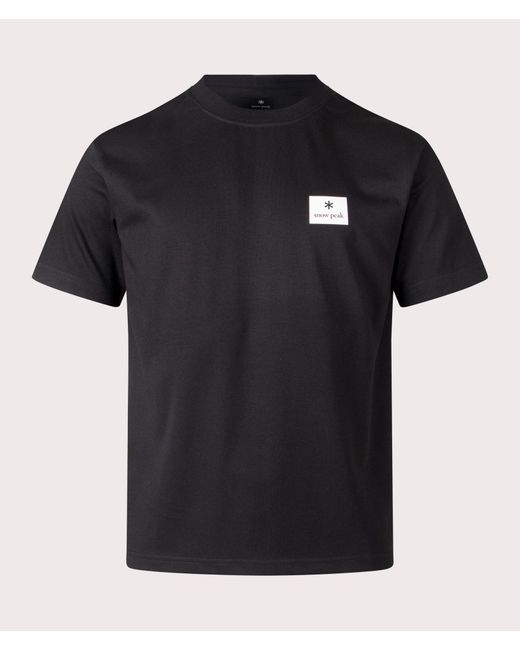 Snow Peak Black New Standard Square Logo T-Shirt for men