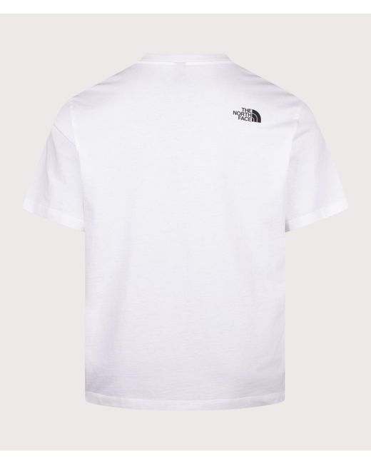 The North Face White Relaxed Fit Mountain Logo T-Shirt for men