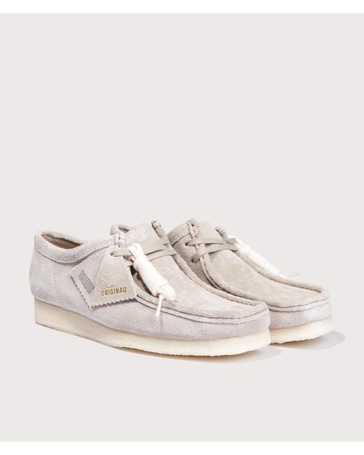 Clarks White Wallabee Suede for men